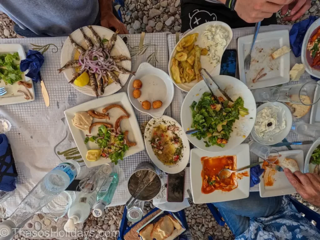 Klisma tavern food no sharing food is one of the Thassos travel mistakes
