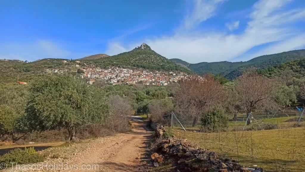 The village of Kallirachi sitting below the hill top names Kakirachi