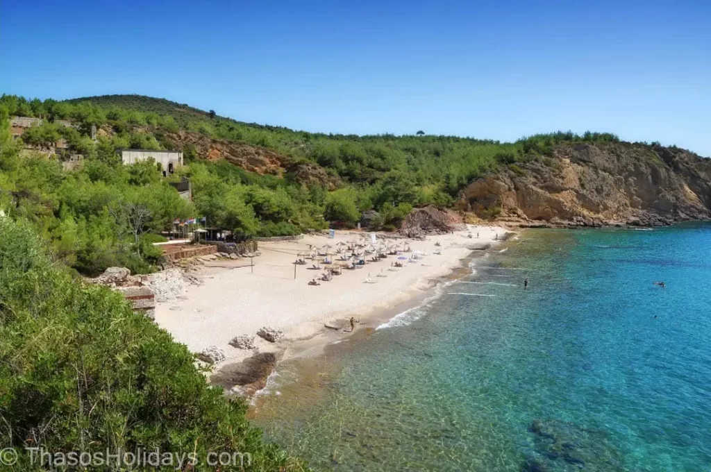 The beach of Metalia through a drone