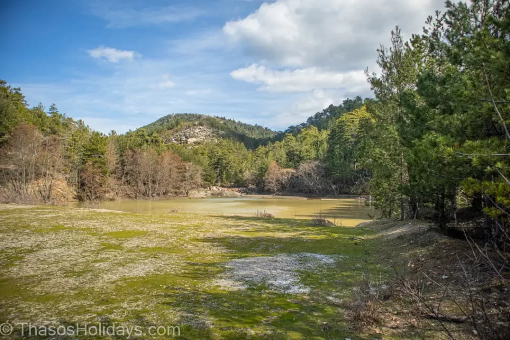 The artificial lake of Maries in Thassos