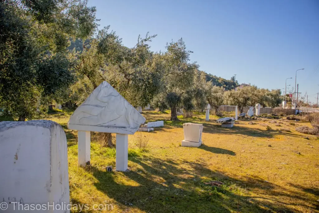 The sculpture exhibition near Skala Kallirachis