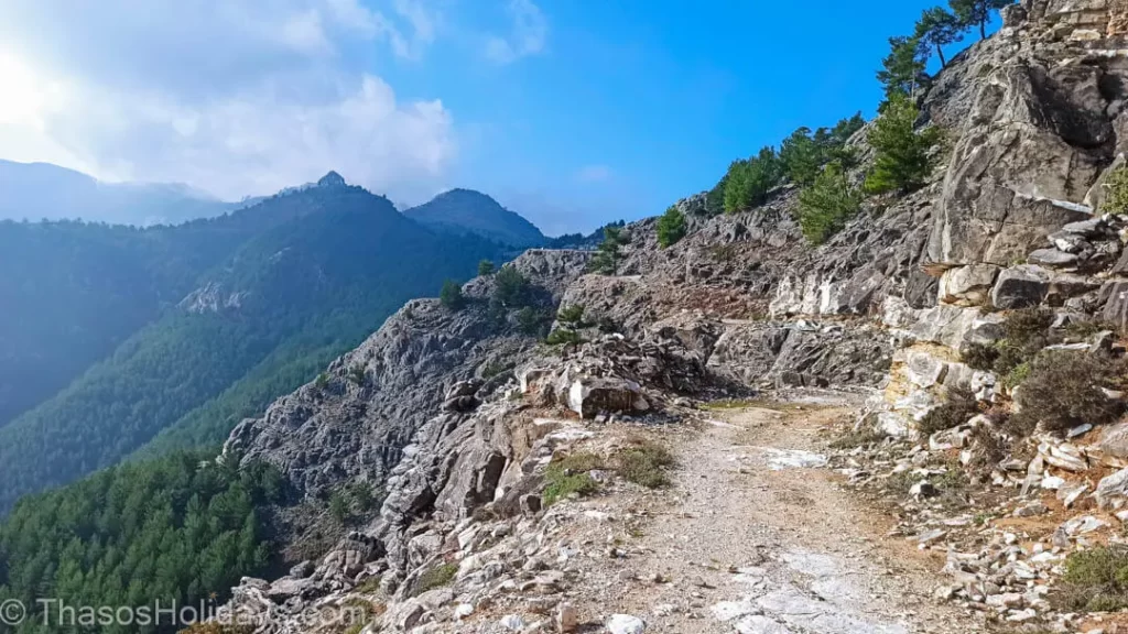 Safari on dirt road in the mountains of Thassos - Photo shot near Theologos