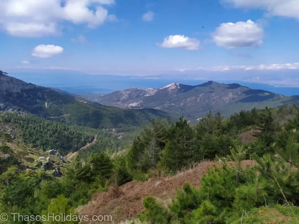 The path from Rachoni to Limenas in Thassos