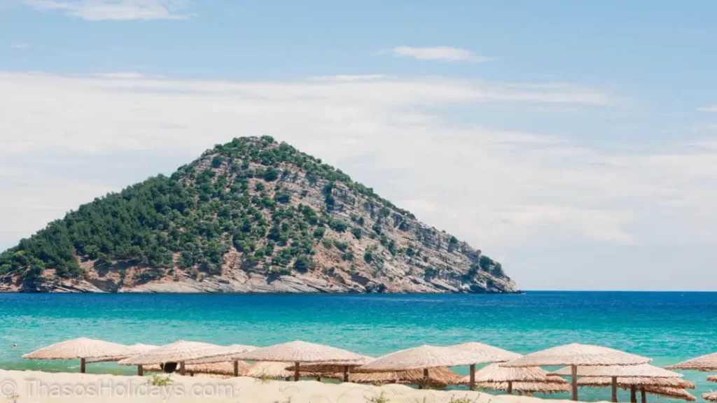 The islet in front of Paradise Beach Thassos